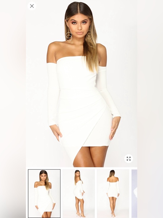 Fashion Nova Dresses & Skirts - Fashion Nova White Off-Shoulder Bodycon Dress